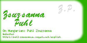 zsuzsanna puhl business card